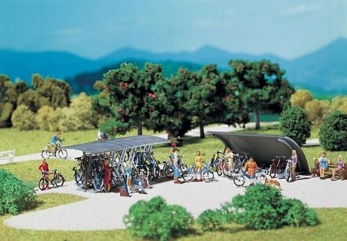 2 Fahrradständer mit Rädern