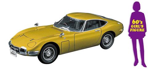Toyota 2000 GT Gold mit Figur