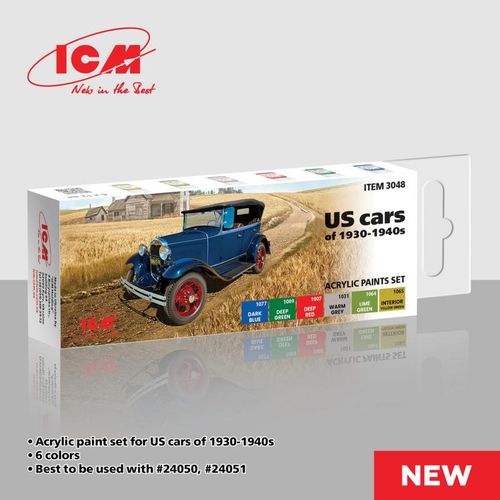 Acrylic Paint Set - US cars...