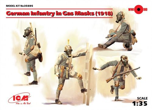German Infantry in Gas Masks...
