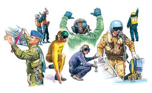 NATO Piloten und Bodenpersonal