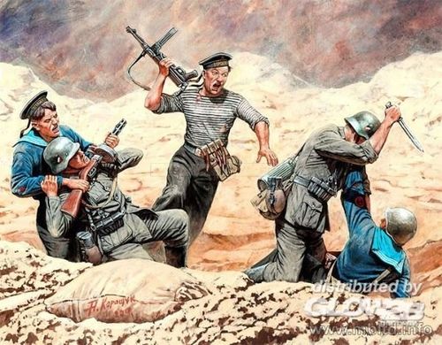 Soviet marines and German...
