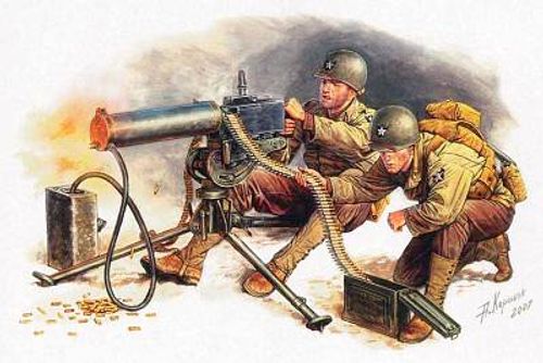 U.S. Machine-Gunners Europe...