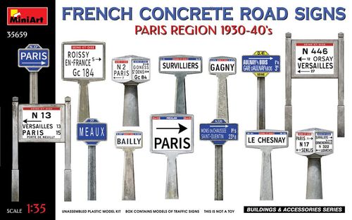 French Concrete Road Signs -...