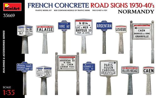 French Concrete Road Signs...