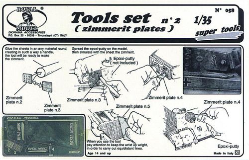 Tool set n. 2 for zimmerit...