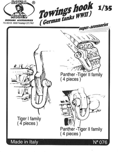 Towings hook German tank
