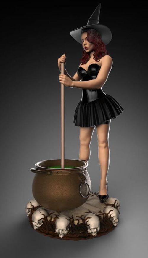 Witch Pinup Girl Halloween
