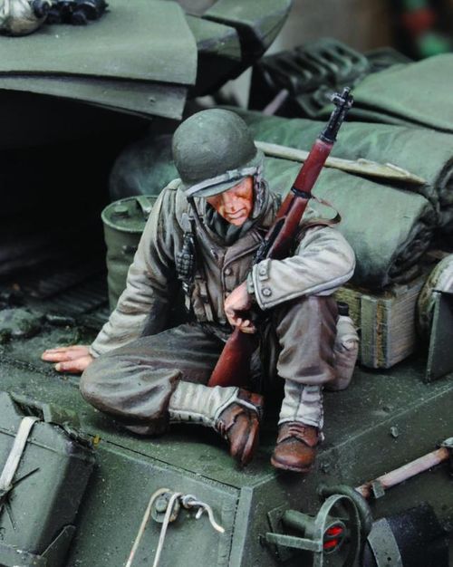 U.S. Infantry at rest with...