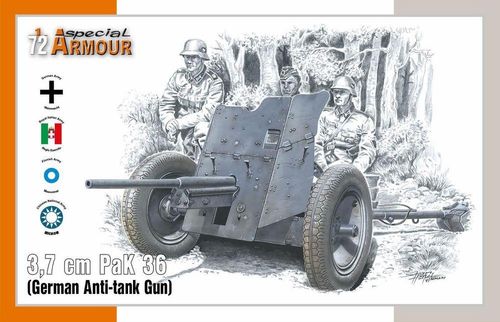 3,7 cm PaK 36 German...