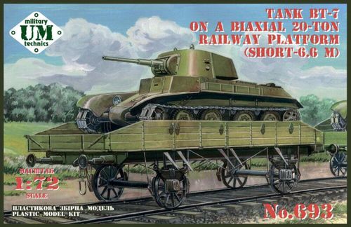 BT-7 tank on a biaxial 20-ton...
