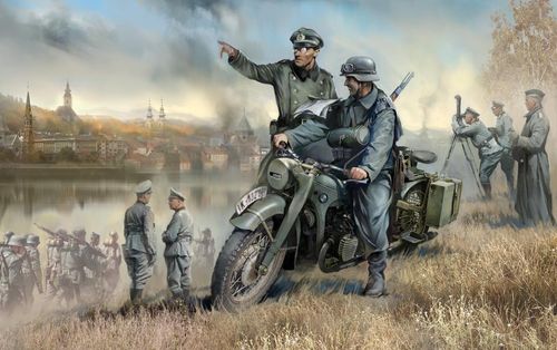 Germ.WWII Solo Motorrad R12...