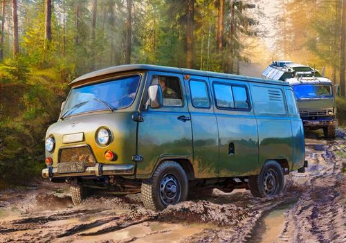 Russian military van UAZ 3909
