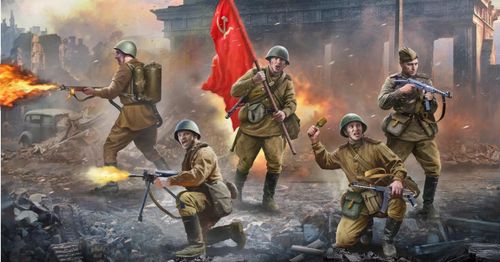 Sowjetische Infanterie Berlin...