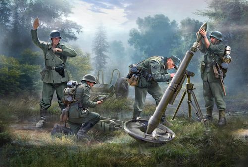 German 120mm Mortar w/crew...