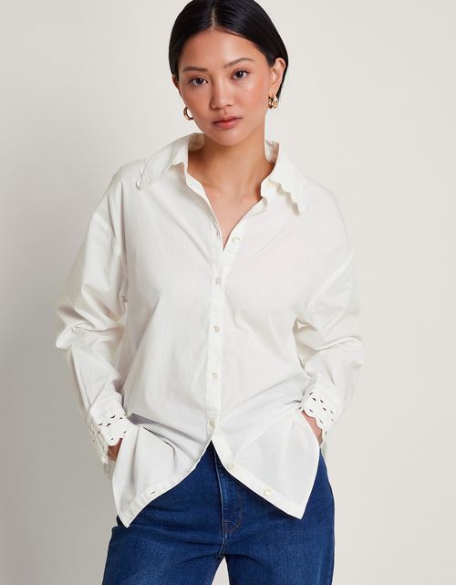 Selma Longline Shirt White