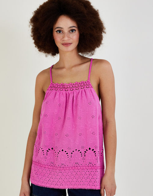 Broderie Detail Cami Top in...