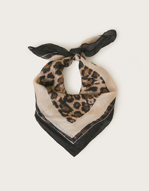 Prue Animal Print Silk Scarf