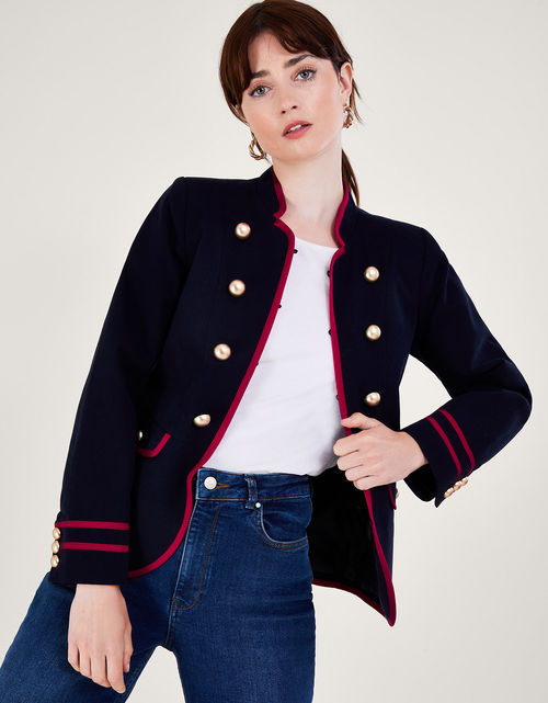 Megan Military Jacket Blue