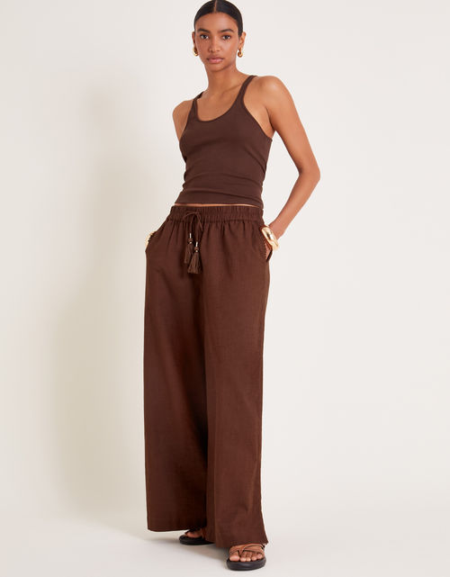 Yara Plain Wide Leg Trousers...