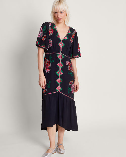 Everly Embroidered Tea Dress...