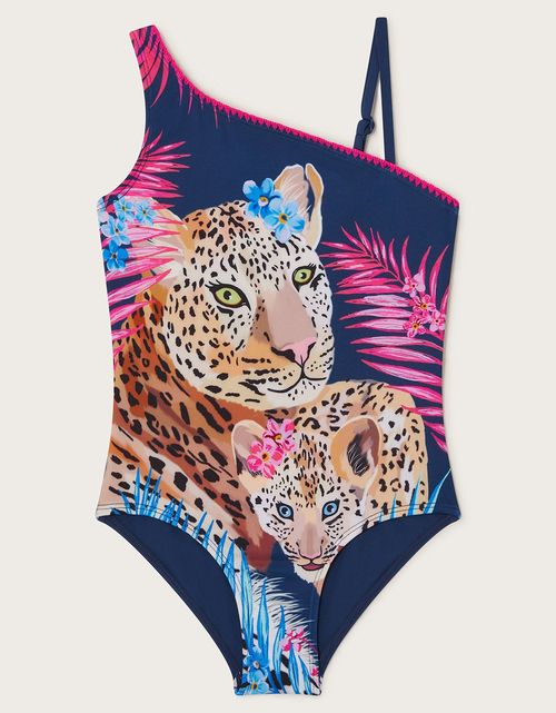 Asymmetric Leopard Swimsuit...