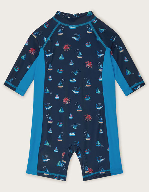 Baby Sailboats Swimsuit Blue