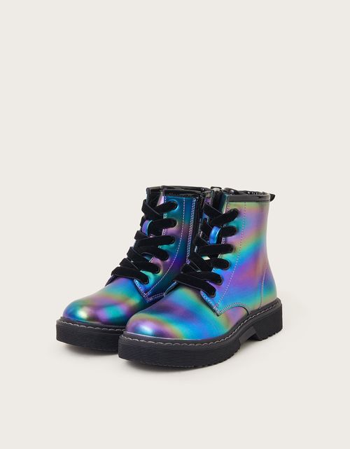 Metallic Rainbow Lace-Up...