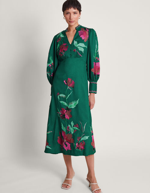 Lyra Embroidered Midi Dress...