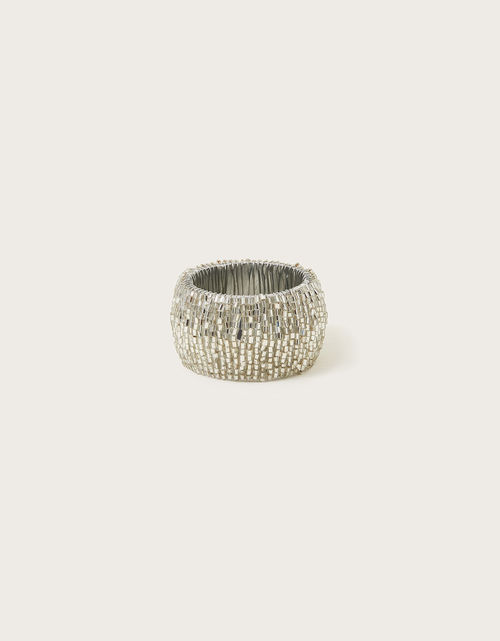 Beaded Napkin Ring Silver