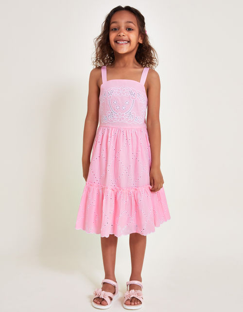 Cutwork Broderie Dress Pink