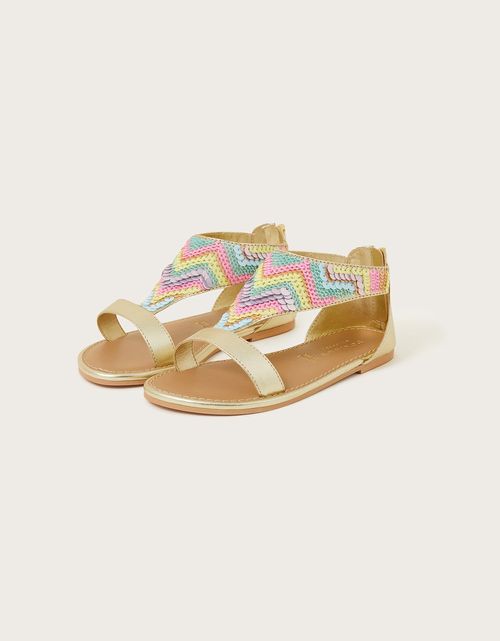 Rainbow Dazzle Criss-Cross Sandals Multi