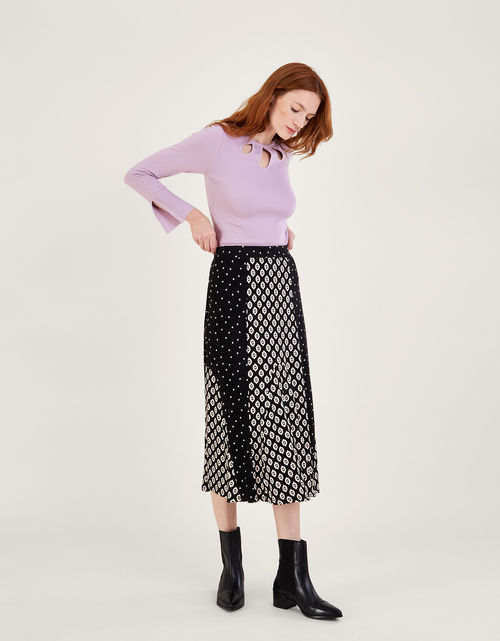 Contrast Geometric Print Midi...