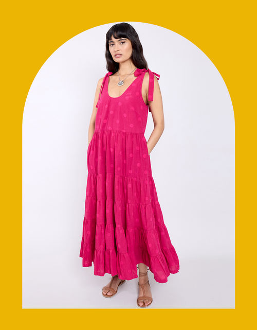 East Spot Maxi Dress Pink