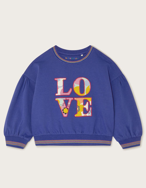 'Love' Sweat Top Blue