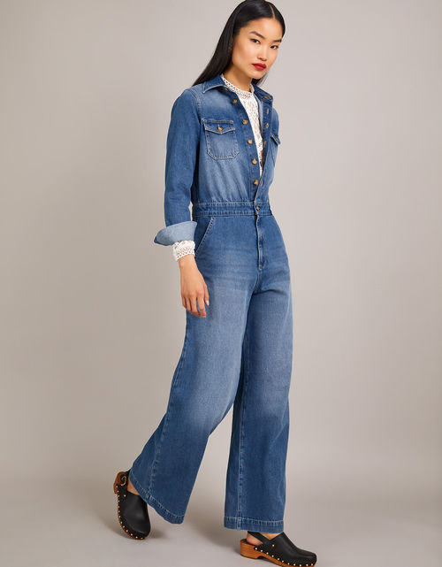 Etta Wide-Leg Jumpsuit Blue