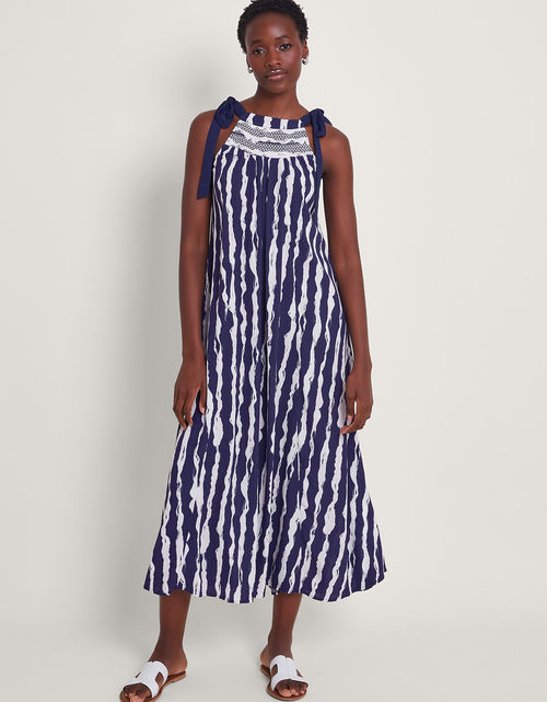 Caity Stripe Dress Blue