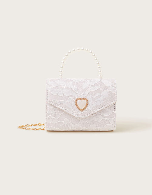 Valeria Lace Pearl Heart Bag