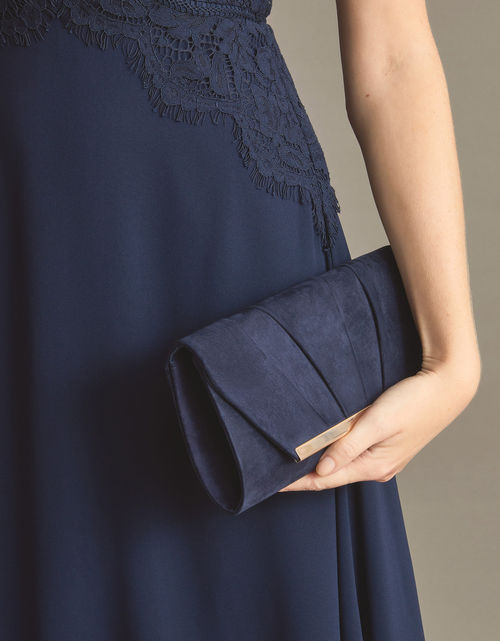 Pleat Trim Occasion Clutch Bag