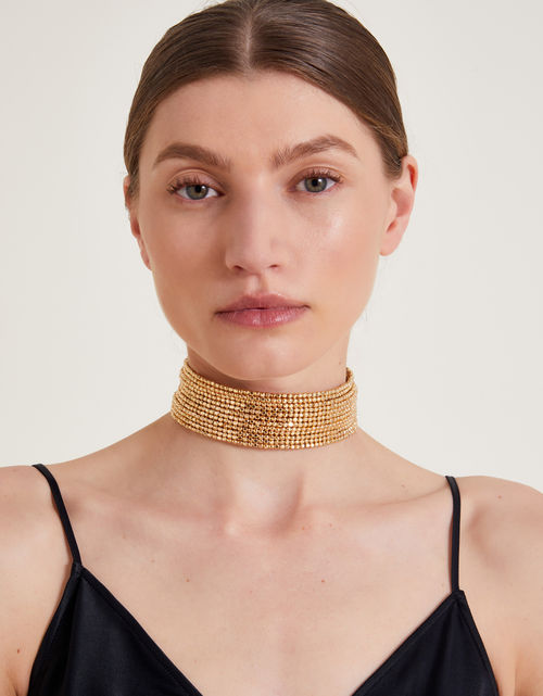 Beaded Choker Gold