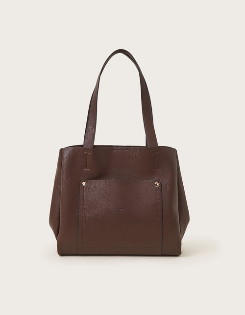 Zoe Faux Leather Pocket Tote...
