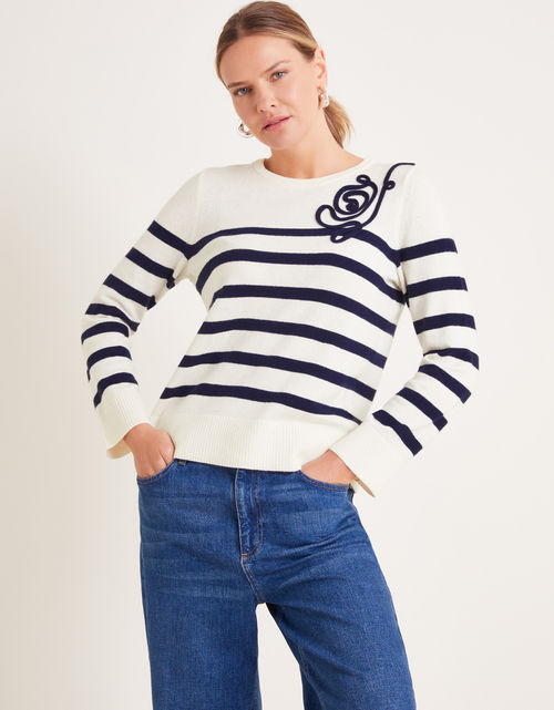 Cate Cornelli Stripe Crew...