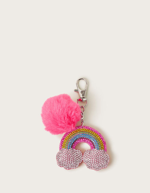 Rainbow Pom-Pom Bag Charm