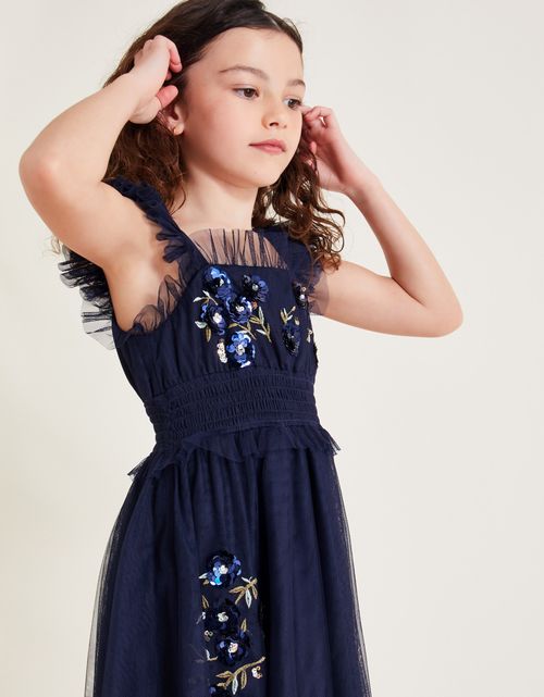 Ria Frill Floral Sequin Dress...