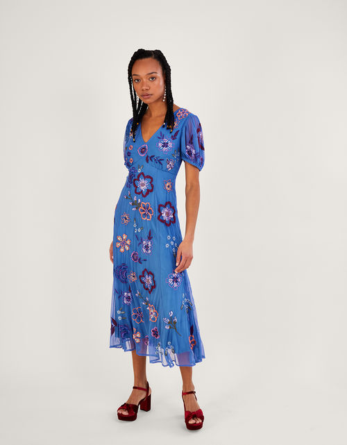 Annie Embroidered Midi Dress...