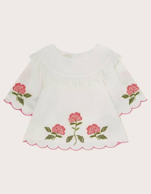 Boutique Embroidered Frill...