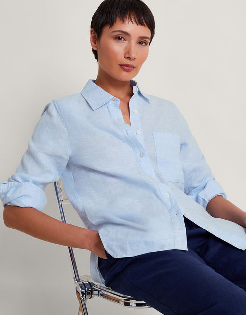 Charlie Longline Linen Shirt...