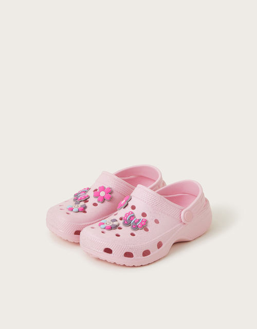 Glitter Butterfly Clogs Pink