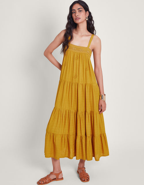 Marlee Tiered Dress Yellow