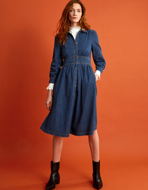 Shirley Denim Shirt Dress Blue